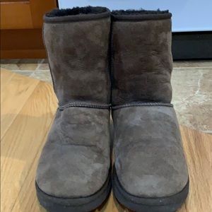 UGG Chocolate Brown Winter Fur Boots Size 10